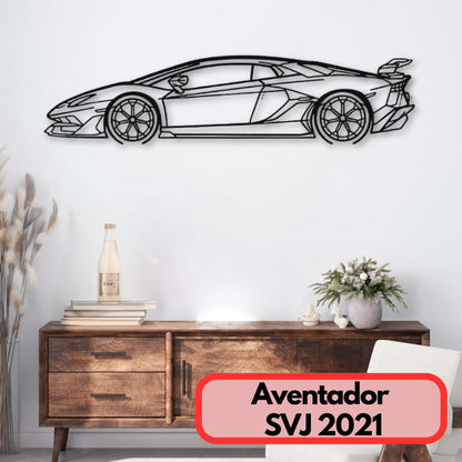 Décoration murale métal Aventador SVJ 2021 Détaillées